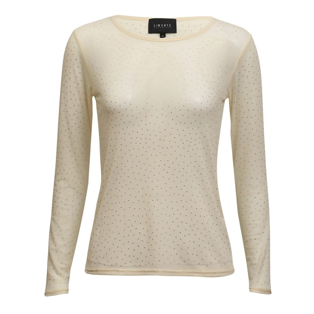 LIBERTÃ dame bluse MESH - CREME DIAMOND DOT